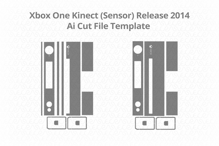 Microsoft Xbox One Kinect Sensor Vinyl Skin Vector Cut File 