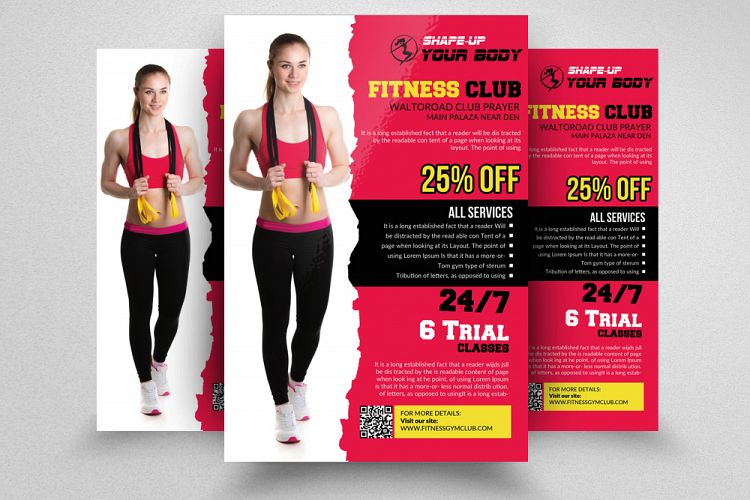 Fitness Club Flyer Template