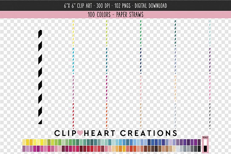 Paper Straws Clip Art - 100 Clip Art Graphics