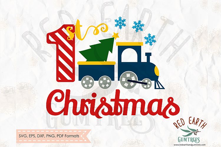 1st Christmas train shirt design SVG,DXF,PNG,EPS,PDF format