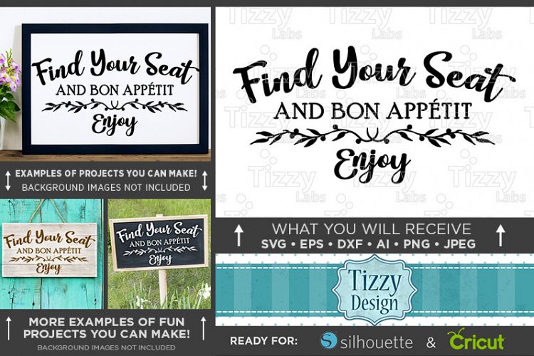 Find Your Seat SVG Wedding Sign - Take Photos Wedding - 5509