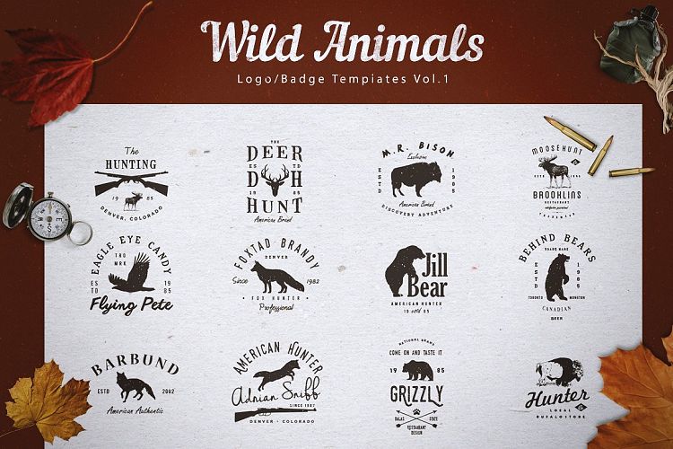 Wild Animals Logo/Badge Templates v1