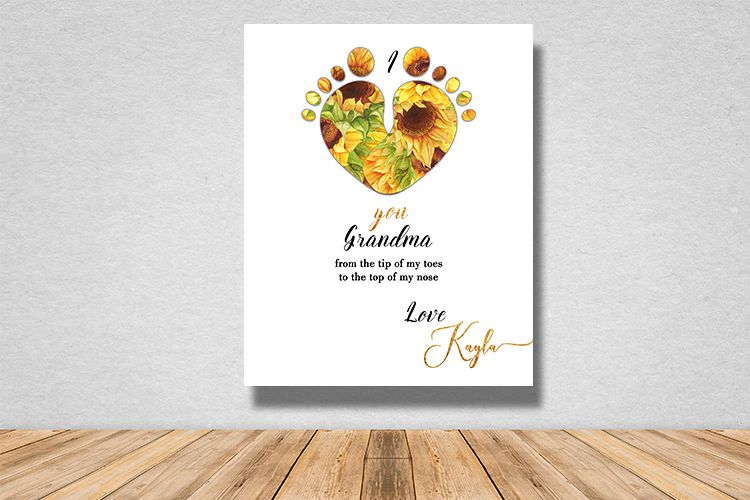 I love you grandma print as a Gift for Nanna