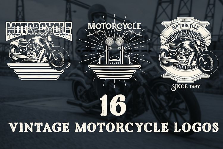 16 Vintage Motorcycle Logos