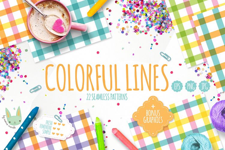 Colorful Lines - Seamless Patterns