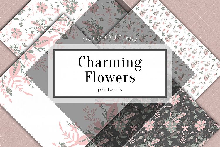 floral digital paper, wedding flowers background, planner