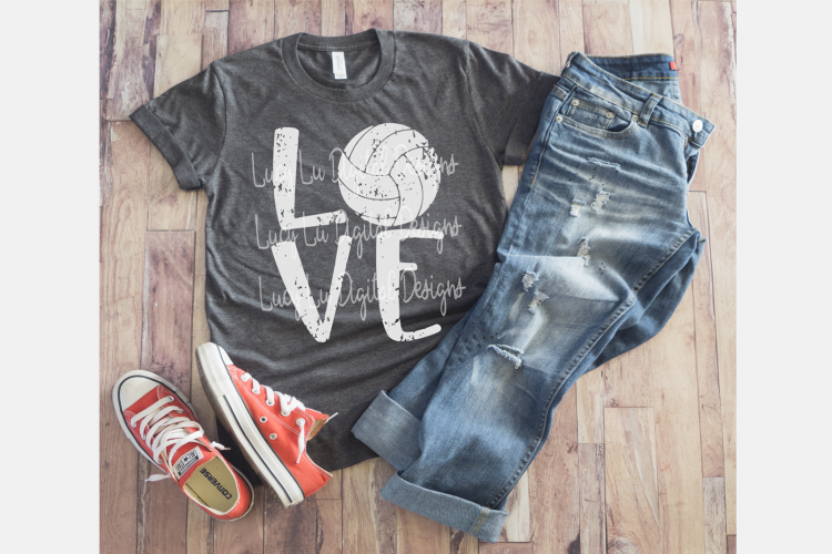 Volleyball Love - Distressed