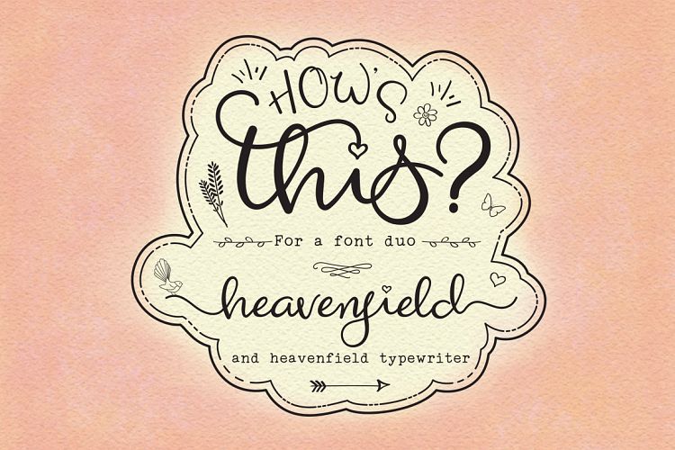 Heavenfield wedding font duo
