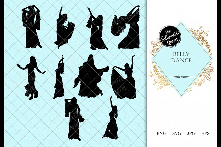 Belly Dance svg, dance cricut files, black dancer silhouette