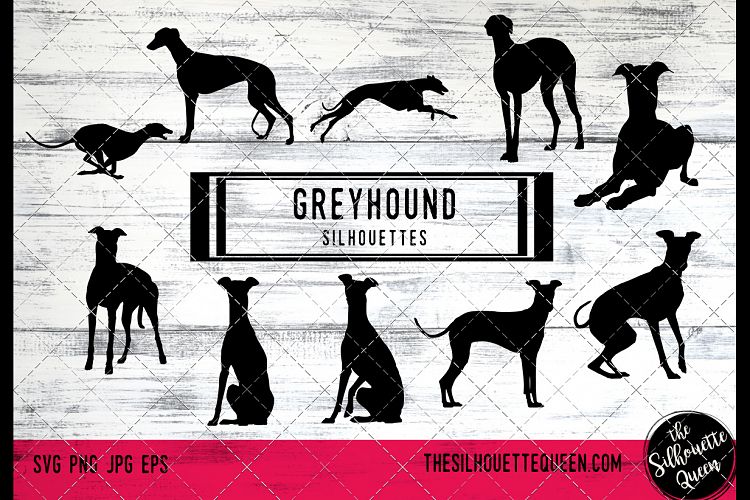 Greyhound Dog svg files cricut, silhouette clip art, Vector