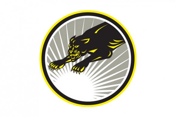 Panther Big Cat Growling Circle example image 1