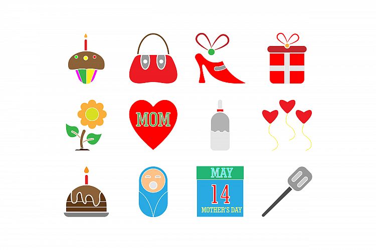 Set of mothers day icons