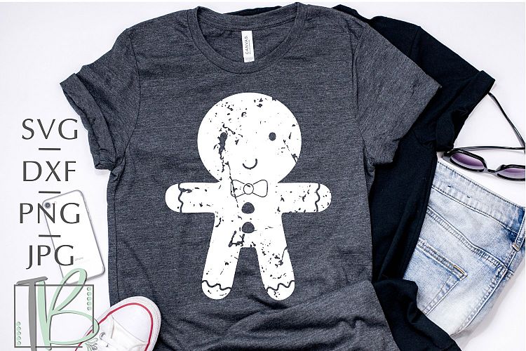 Grunge SVG, Gingerbread Man SVG