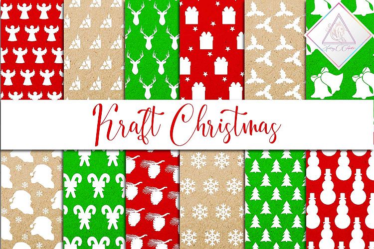 Christmas Kraft Digital Paper