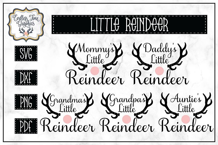 Mommys Little Reindeer Christmas SVG