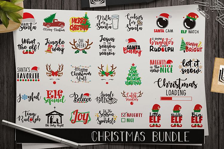 Christmas SVG bundle - Cut files - Christmas decoration