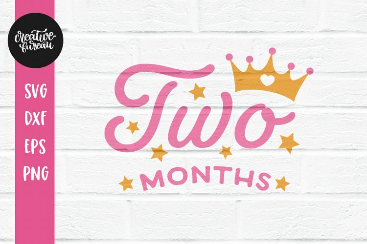 Two Months Old SVG, Baby Months Milestone SVG Cutting File ...
