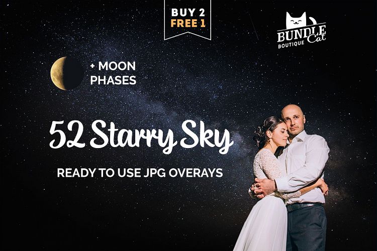 52 Starry Sky Photoshop Overlays