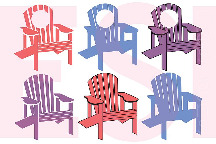 Adirondack Chair Designs and Monograms Set