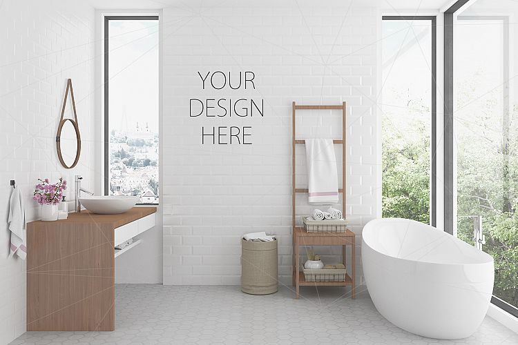 Interior mockup bundle bathroom background (104260) Mock Ups
