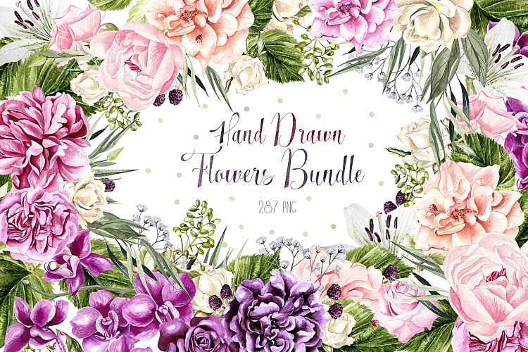 Hand Drawn Watercolor BUNDLE 5