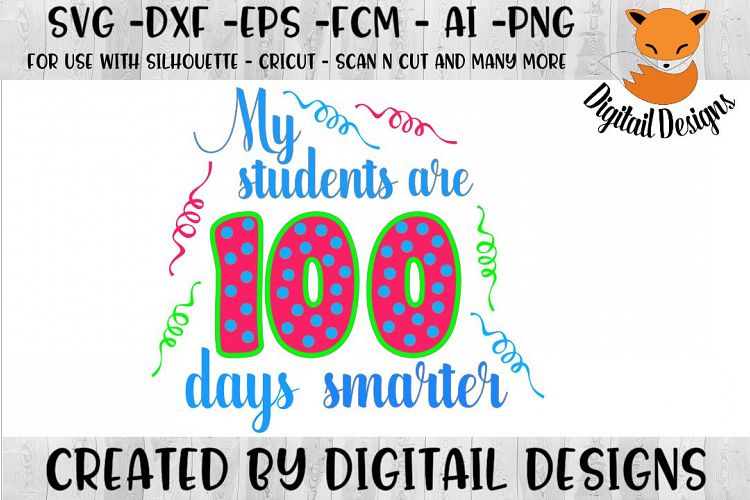 100 Days Of School SVG for Silhouette, Cricut, Scan N Cut