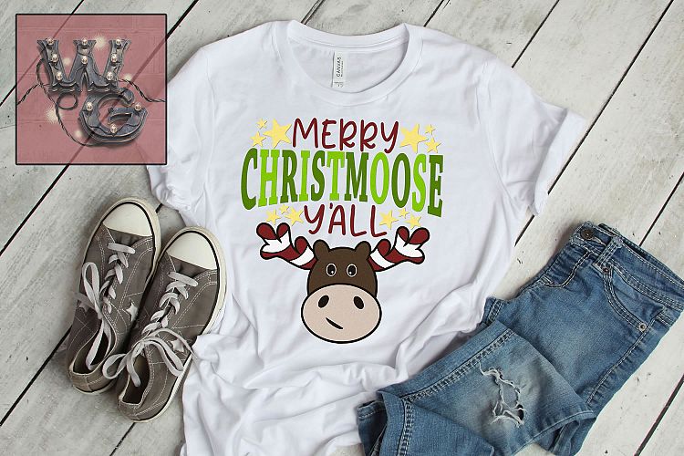 Merry Christmoose Yall SVG DXF PNG JPG Commercial