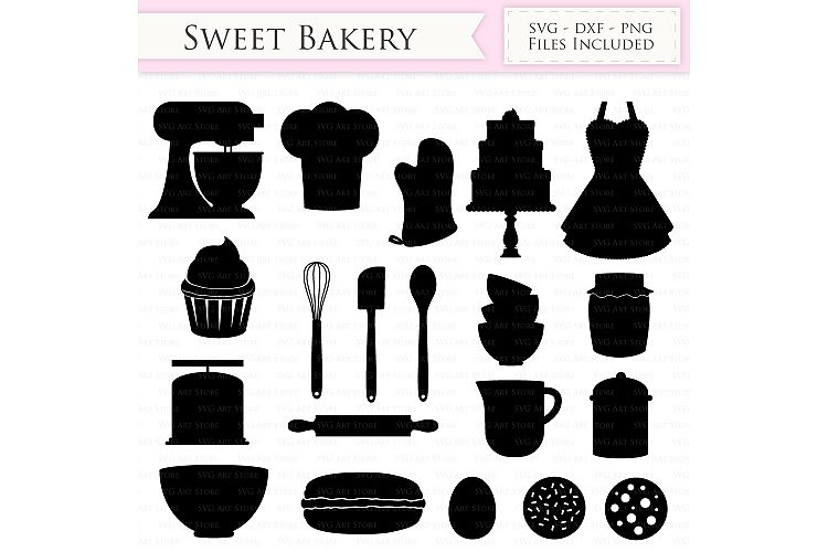 Baking SVG Bakery svg cutting files Cricut and Silhouette SVG dxf png jpg included. Cooking svg cutting files, Vintage Bakery cut files