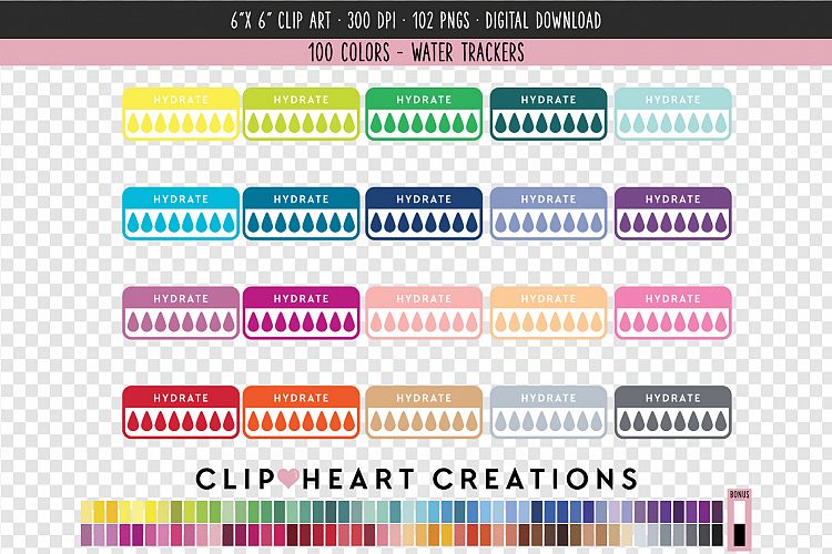 Water Tracker Clip Art - 100 Clip Art Graphics