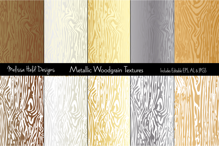 Metallic Woodgrain Textures