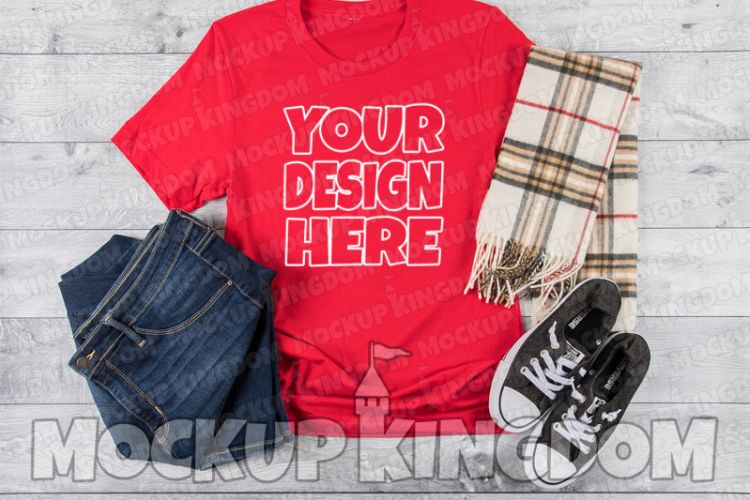 Unisex Crew Neck Shirt Mockup, Bella Canvas Mockup