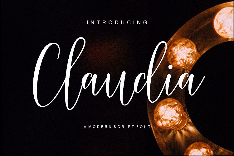 Claudia Modern Script