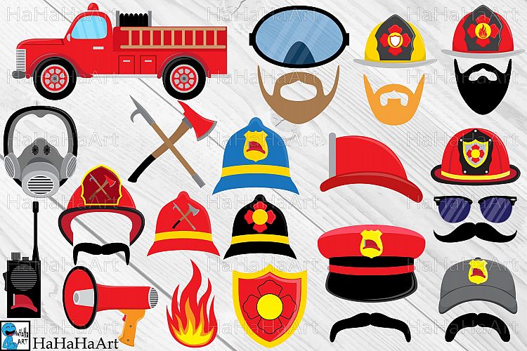 Fireman Designs - Clip art / Cutting Files - 55c