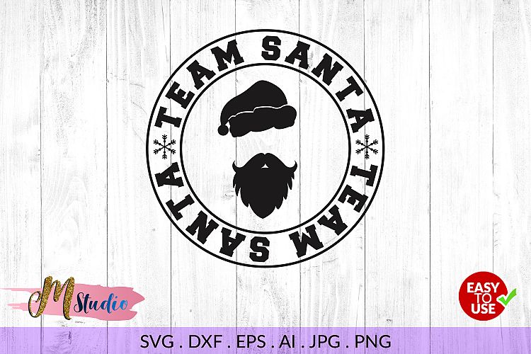 Team santa svg, for Silhouette Cameo or Cricut.