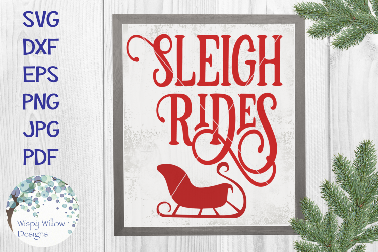 Sleigh Ride Sign SVG