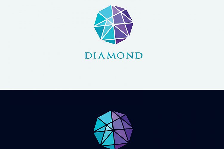 Diamond vector logos collection