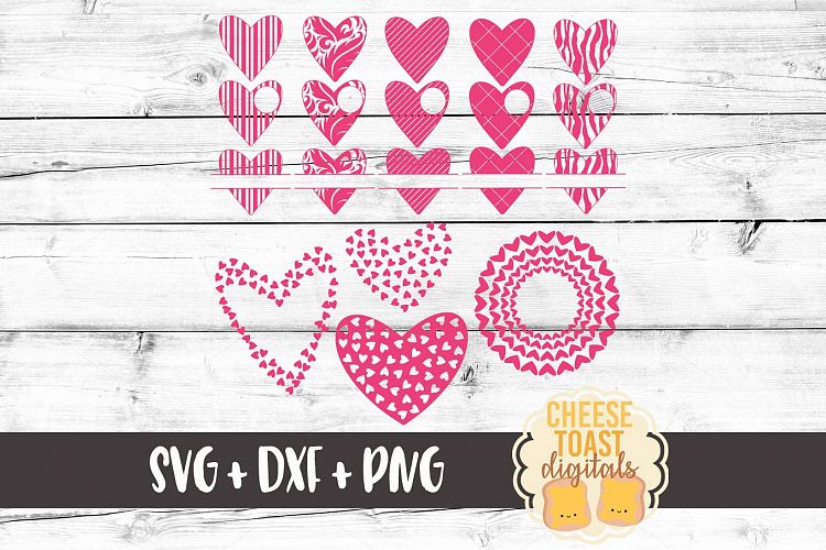 Monogram Heart Bundle - Heart SVG - Valentines Day SVG