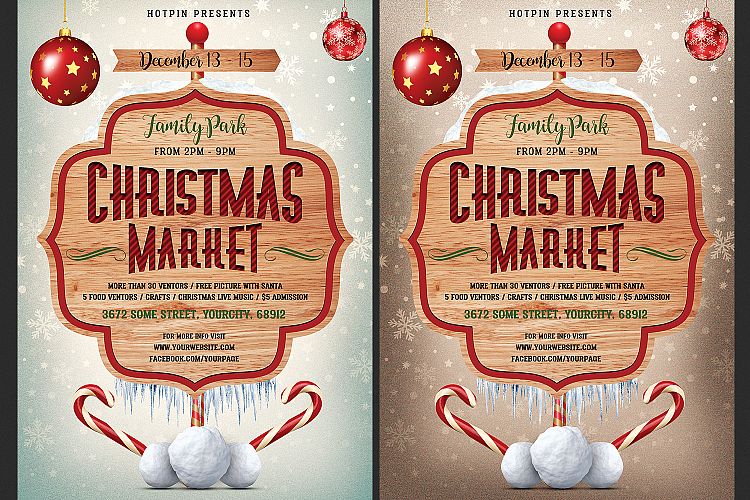 Christmas Market Flyer Template