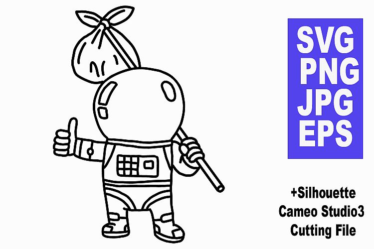 Rocketman Hitchhiking B - EPS SVG PNG JPG