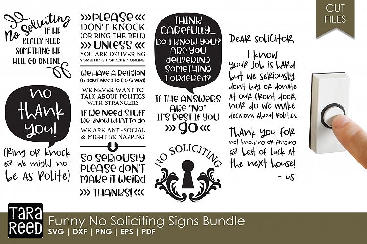 Funny No Soliciting Sign Bundle