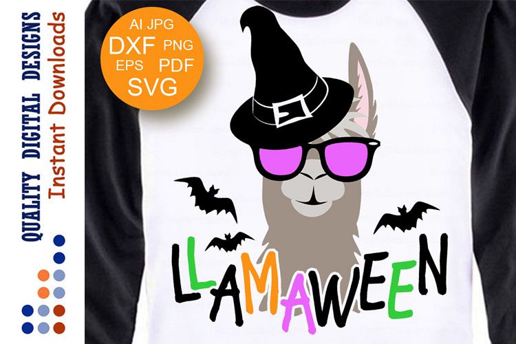 Halloween svg Llamaween svg Funny holiday files