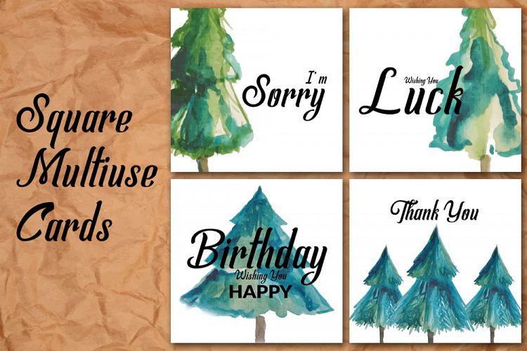 Square Birth Day Wishing Cards
