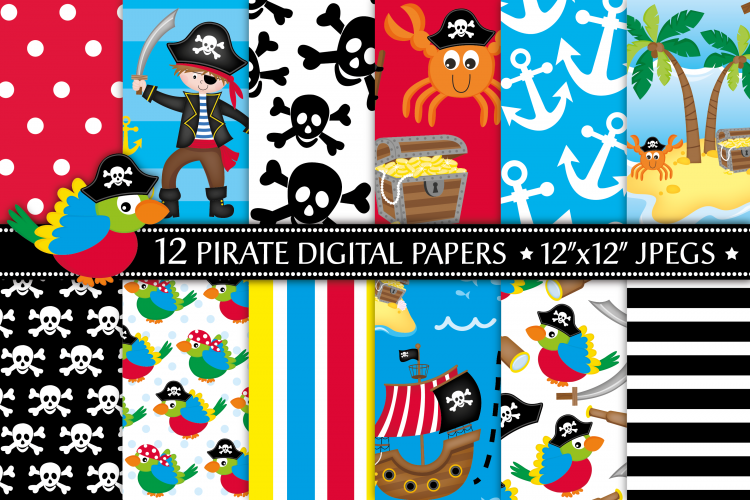 Pirate digital papers, Pirate ship, Pirate patterns, Pirates