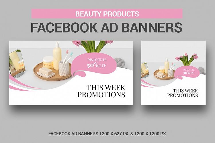 Beauty Products Banners Facebook Ad