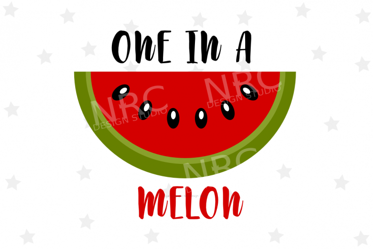 One In A Melon SVG File - Food Pun