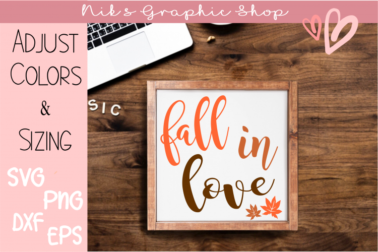 Fall Svg, Fall in Love Svg, Love Svg, Fall Sign Svg