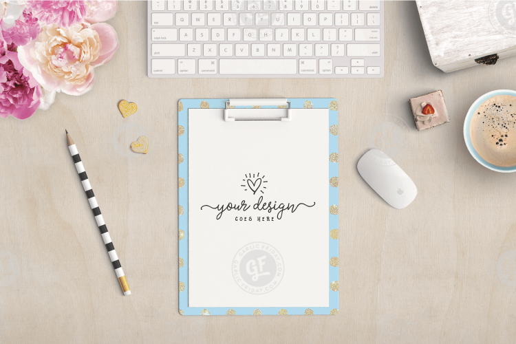 Modern & Feminine Styled Stock Desktop Mockup
