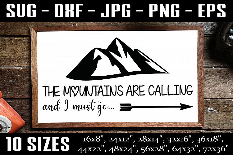 Download The Mountains Are Calling, Camping SVG, Camping Sign SVG