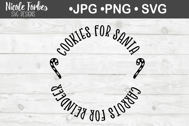 Santas Cookie Plate Christmas SVG Cut File