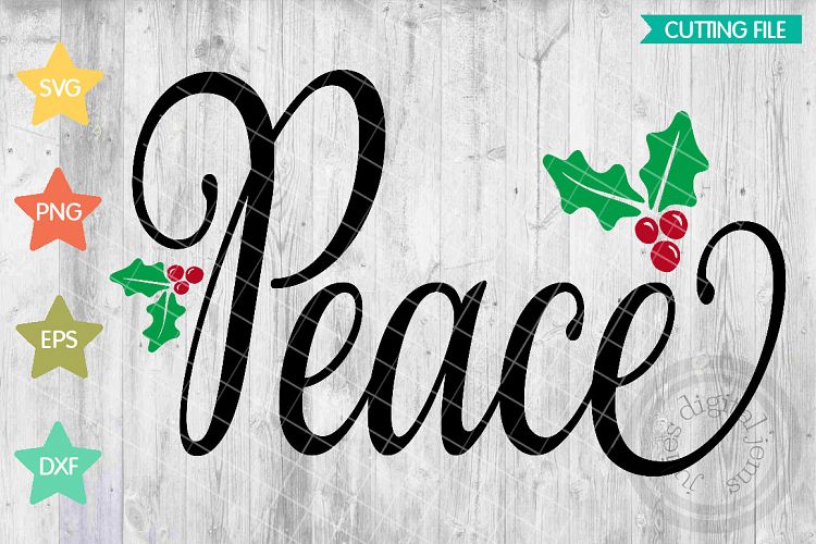 Peace svg files for cricut, Peace sign svg, Christmas Holly
